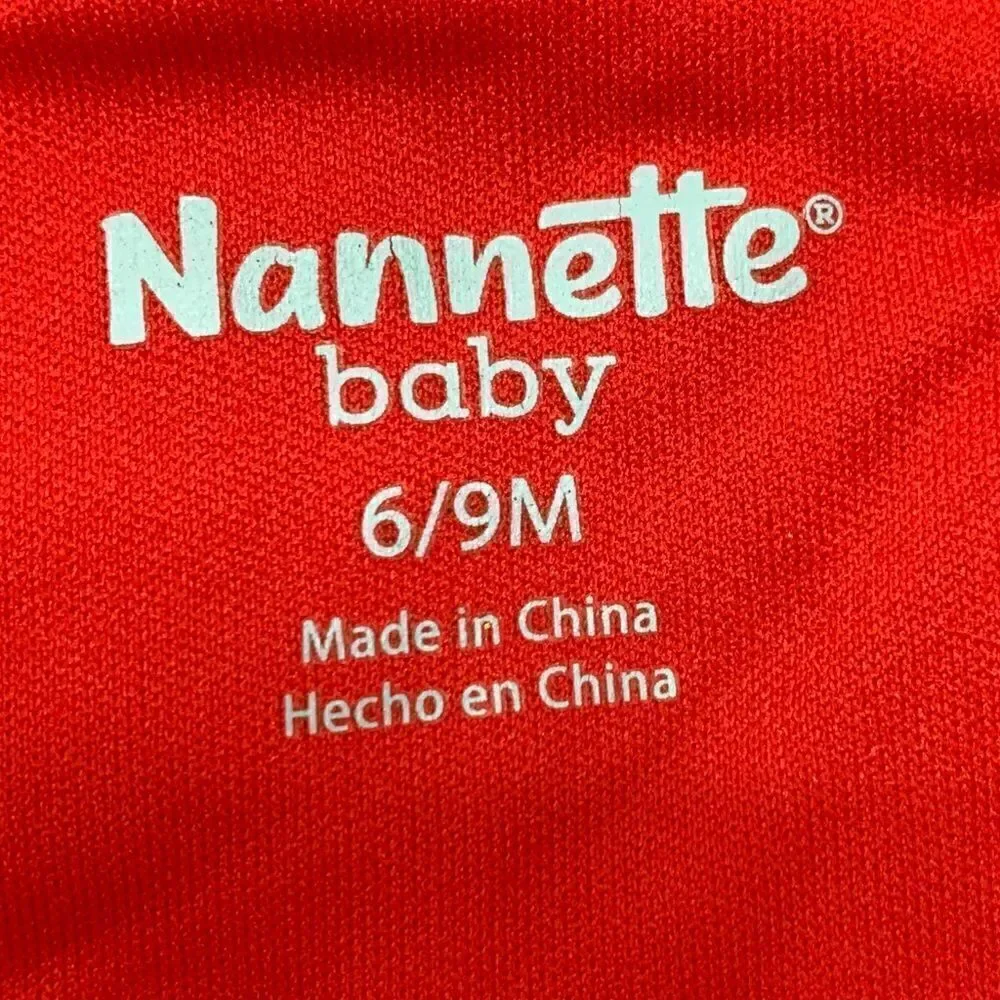 Nanette Baby 6-9 Months Red Baby Girl Dress